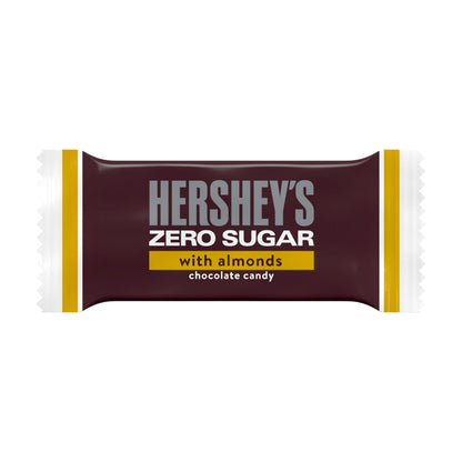 HERSHEY'S Zero Sugar Chocolate with Almonds Candy Bags, 3 oz (12 Count)