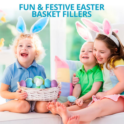 Plastic Easter Eggs Filled with Chocolate Robin Eggs, 12 Filled Easter Egg Bulk