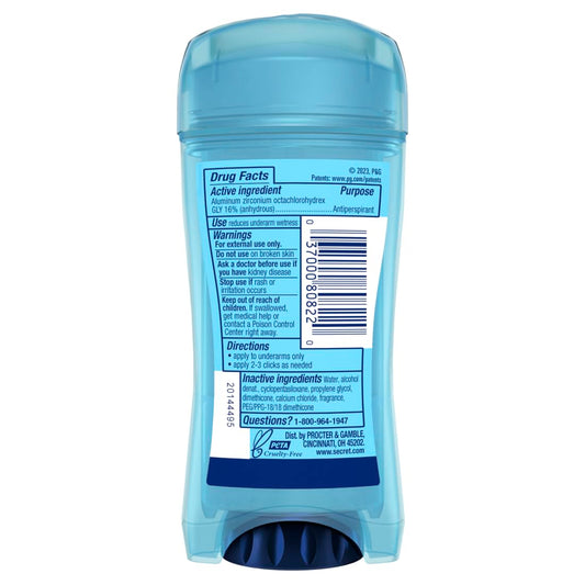 Secret Outlast Clear Gel Antiperspirant Deodorant for Women, Completely Clean, 2.6 oz (Pack of 4)