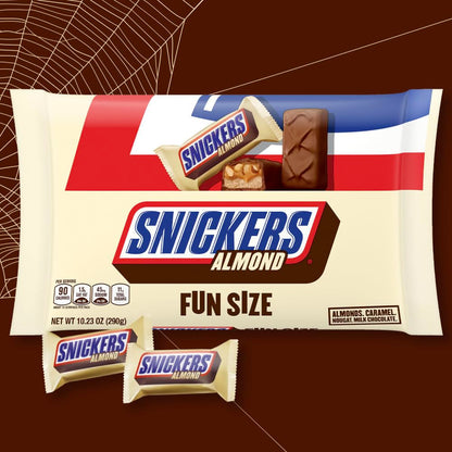 SNICKERS Almond Fun Size Chocolate Bars Individually Wrapped, 10.23 oz
