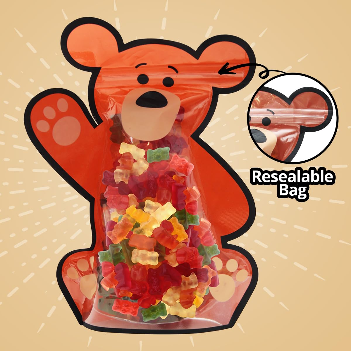 Gummy Candy, 2 Bags of 12oz HariboGummy Bears, Enjoy HariboGoldbears in a Fresh and Portable Bear Shape Reusable Bag, Perfect Gummies Bears for Travel, Picnics and On the Go Moments