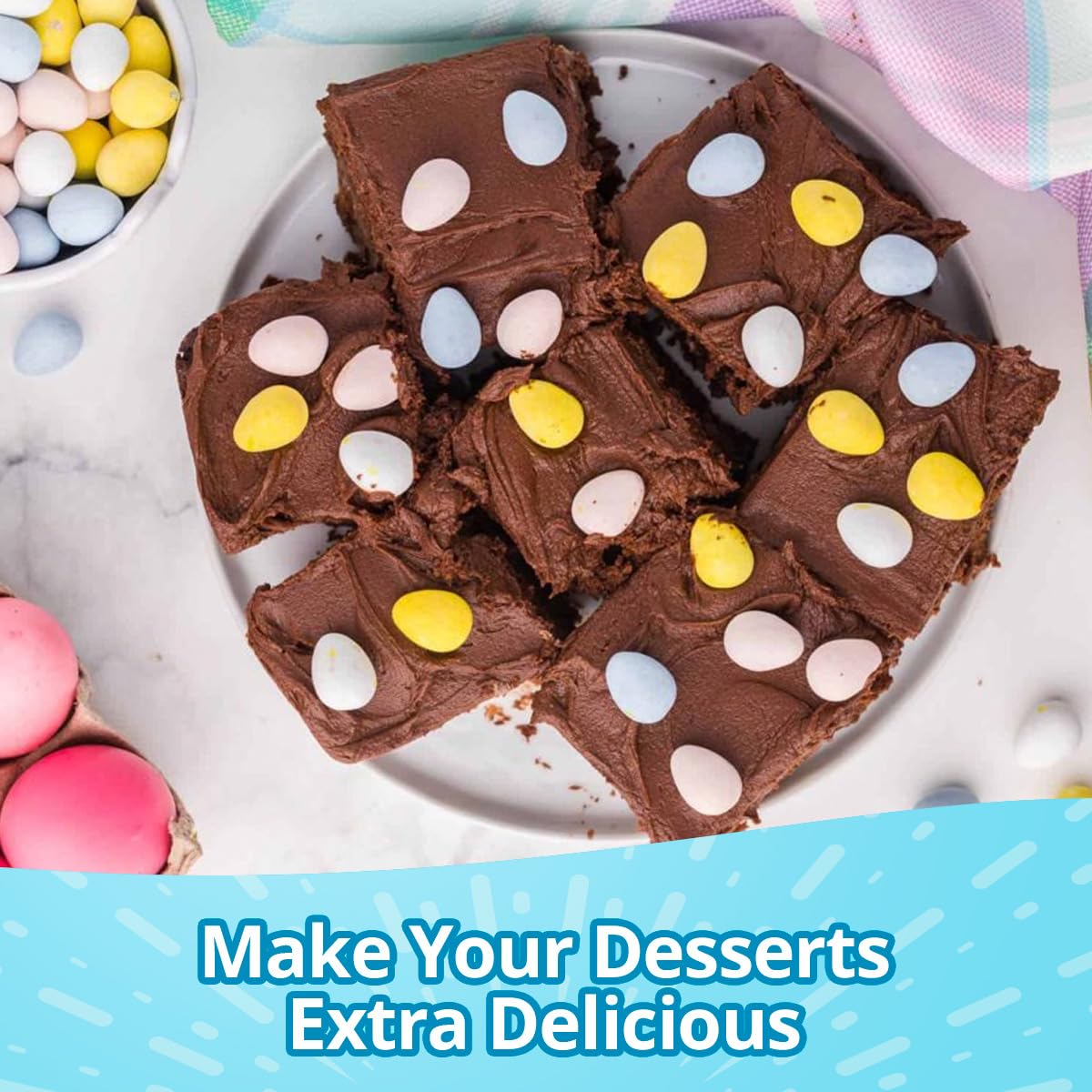 Mini Eggs Bulk Pack 1 Pound - Milk Chocolate Easter Candy For Baskets Stuffers, Egg Hunt, Patries & Treats - Approx 125 Eggs
