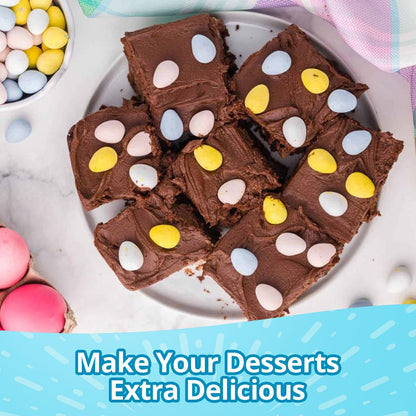 Mini Eggs Bulk Pack 1 Pound - Milk Chocolate Easter Candy For Baskets Stuffers, Egg Hunt, Patries & Treats - Approx 125 Eggs