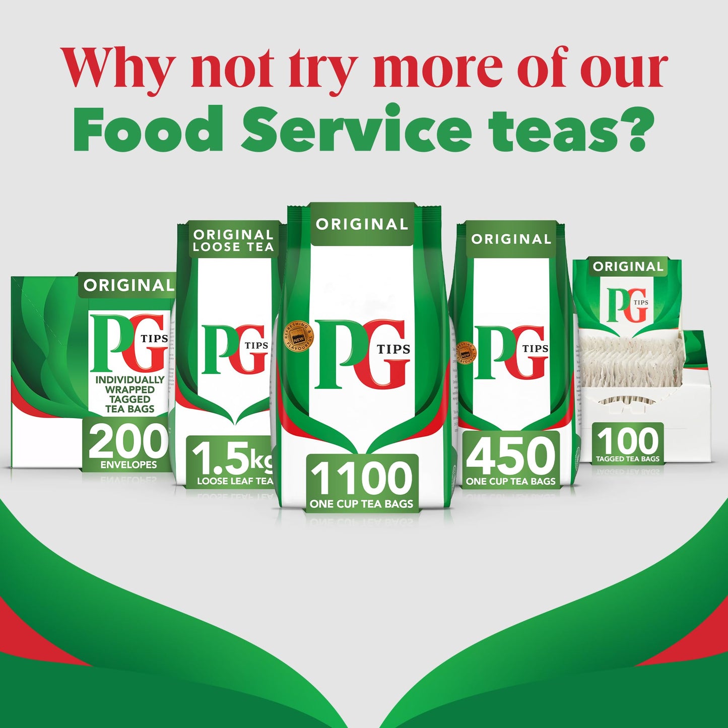 PG Tips One Cup Original Tea Bags (Pack of 1, Total 1100 Tea Bags)