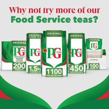 PG Tips One Cup Original Tea Bags (Pack of 1, Total 1100 Tea Bags)