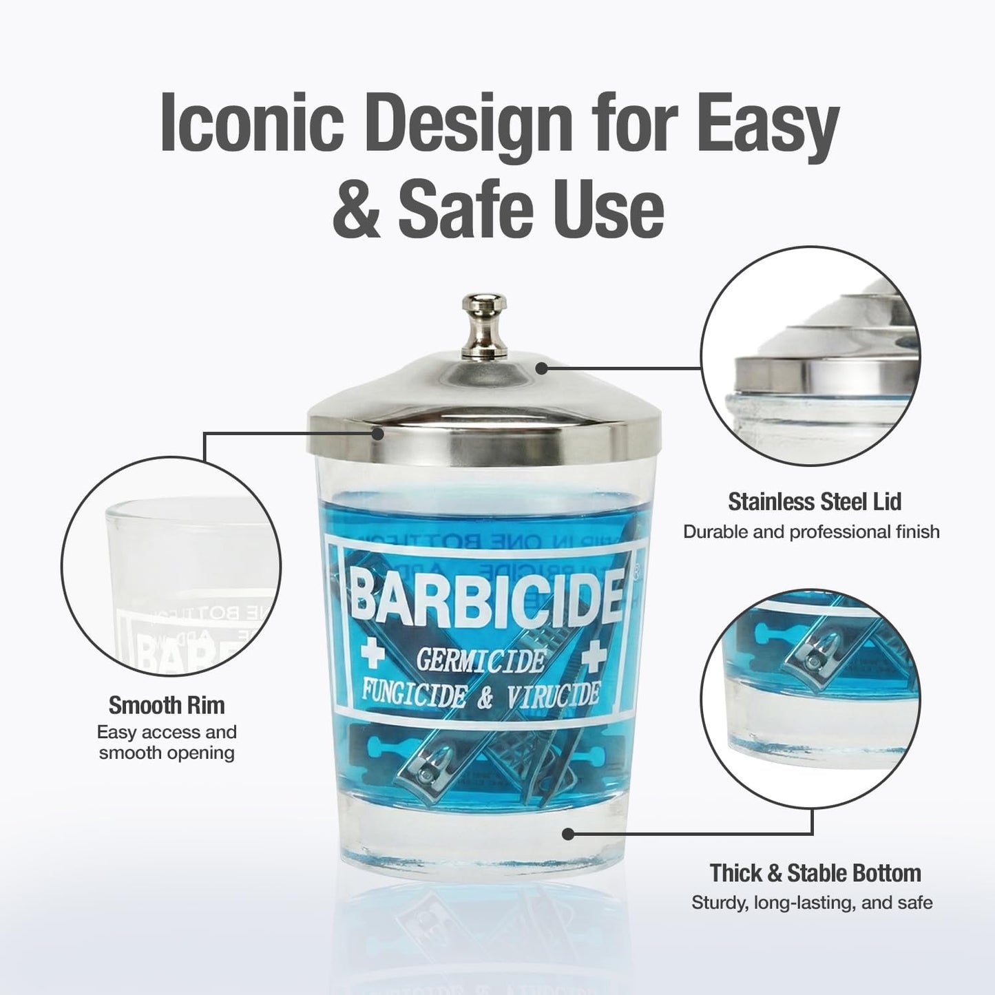 BARBICIDE Disinfecting Jar + Disinfectant