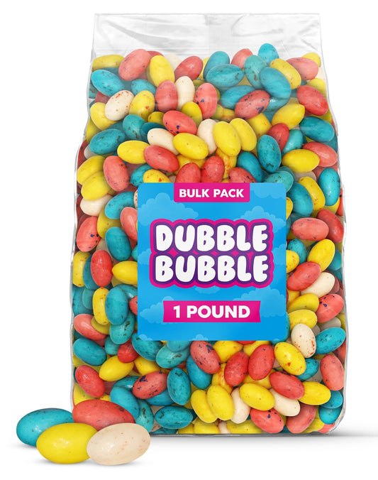 Bubble Gum Egg Candy 1 Pound Bulk Bag - Assorted Fruit Flavored Egg-Shaped Chewing Gum For Party Treats & Colorful Candy Buffets - Approx 105 Pieces
