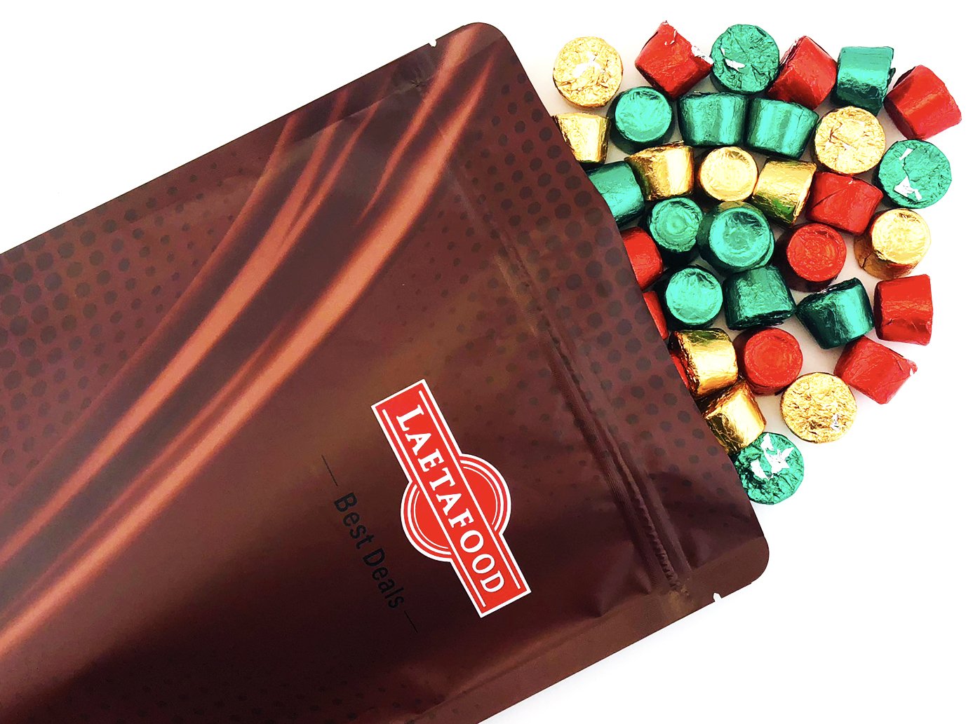 Rolo Chewy Caramels in Milk Chocolate, Green Gold Red Color (Pack of 2 Pounds)