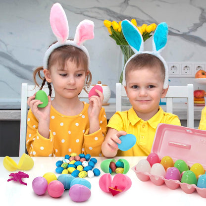 Plastic Easter Eggs Filled with Chocolate Robin Eggs, 12 Filled Easter Egg Bulk