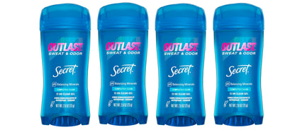 Secret Outlast Clear Gel Antiperspirant Deodorant for Women, Completely Clean, 2.6 oz (Pack of 4)