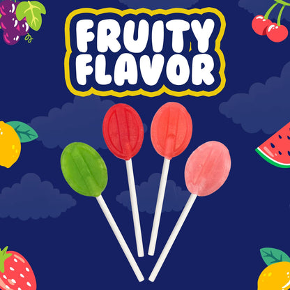 Bulk Halloween Lollipops Candy Variety Pack - 2 Pound Approx. 120 Suckers - Assorted Flavors Cherry, Watermelon, Green Apple & Pink Lemonade - Individually Wrapped Flat Lollipop for Parties, Candy Buffets & Treat Bags