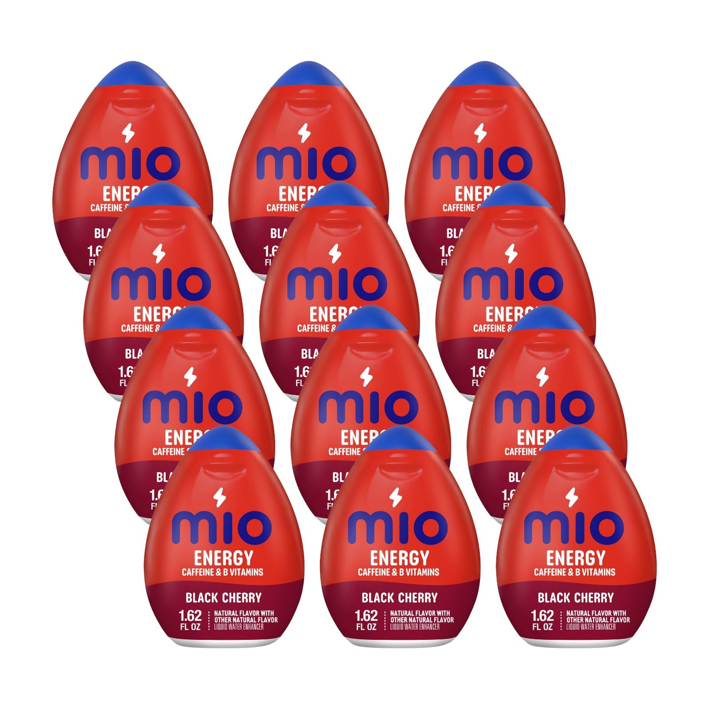MiO Energy Liquid Water Enhancer, Black Cherry, 1.62 Ounce (Pack of 12)