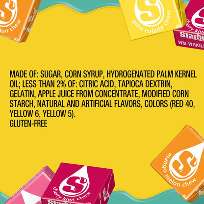 Starburst Fruit Chews Candy Sharing Size Resealable Bag, Tropical, 15.6 Ounce