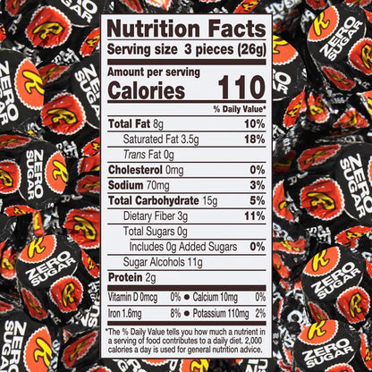 Zero Sugar Miniatures Dark Chocolate, 2 Pound Zero Sugar Peanut Butter Cups Delights, Indulgent Dark Chocolate Peanut Butter Cups For Enjoyment, Perfect For Snacking, Parties, and Gifts