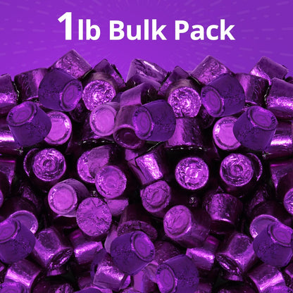 Dark Chocolate Filled Salted Caramel 1lb Pack of Candy Individually Wrapped, Premium Purple Candy for All Occasions.