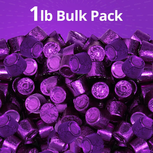 Dark Chocolate Filled Salted Caramel 1lb Pack of Candy Individually Wrapped, Premium Purple Candy for All Occasions.