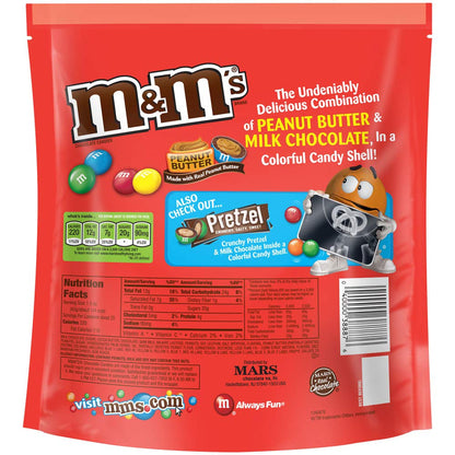 M&M'S Peanut Butter Chocolate Candy Party Size 38-Ounce Bag