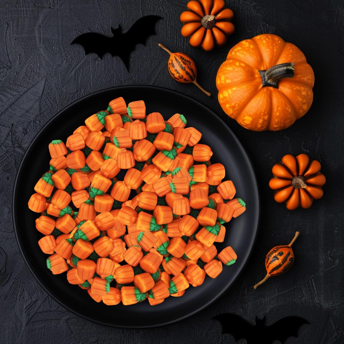 Mellowcreme Pumpkin Candy, Halloween Candy Bulk, Ideal Brachs Pumpkins for Halloween Themed Treat Bags, Perfect Pumpkin Candies for Halloween Parties, Trick or Treating (1.5 Pounds)
