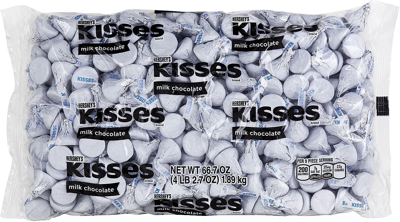 HERSHEY'S KISSES Milk Chocolate Candy Bulk Bag, 66.7 oz