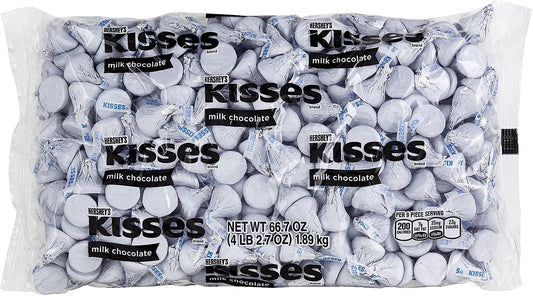 HERSHEY'S KISSES Milk Chocolate Candy Bulk Bag, 66.7 oz