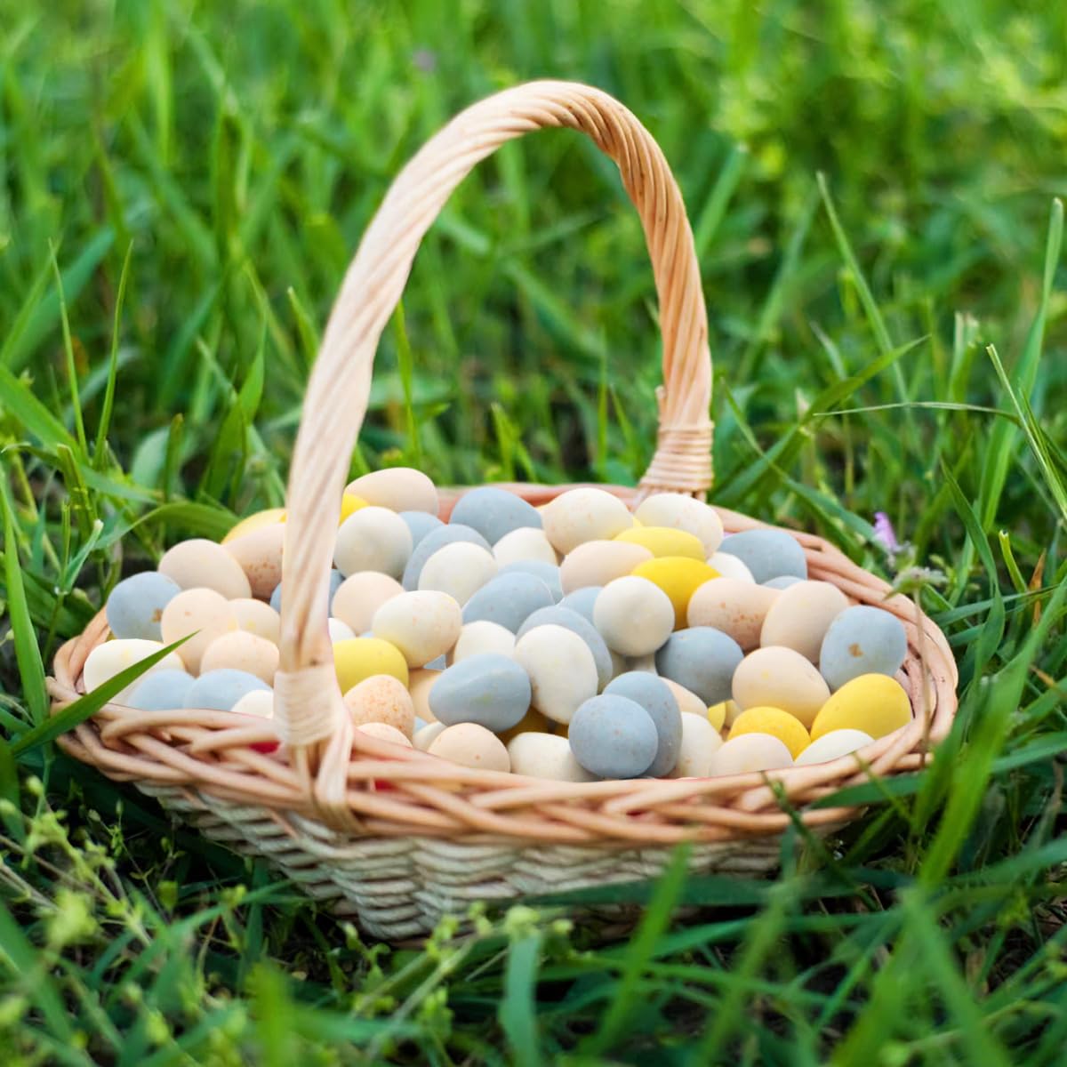 Mini Eggs Bulk Pack 1 Pound - Milk Chocolate Easter Candy For Baskets Stuffers, Egg Hunt, Patries & Treats - Approx 125 Eggs