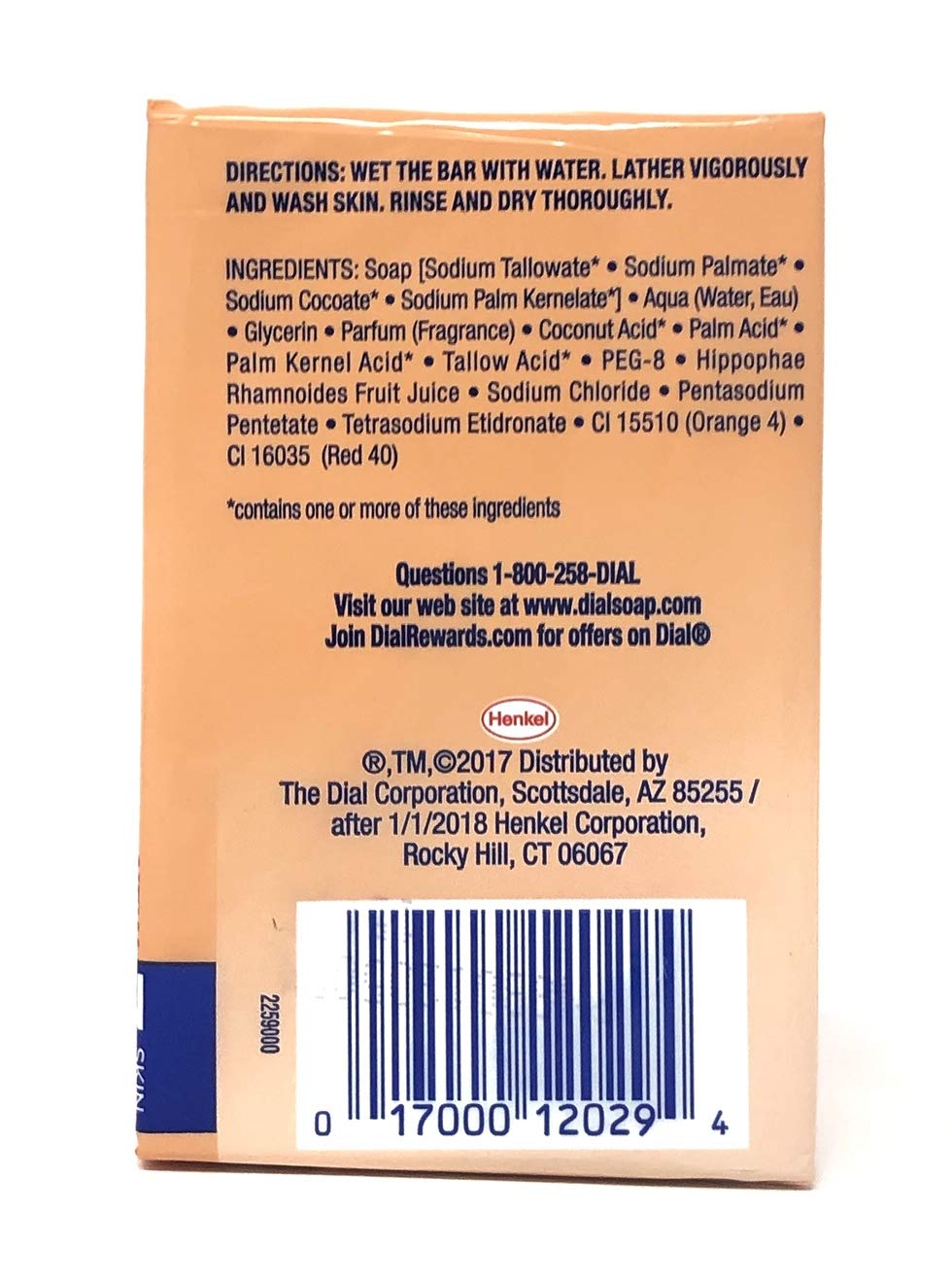 Dial Skin Care Bar Soap, Omega Moisture - 3 pack, 4 oz bars (Pack of 3)