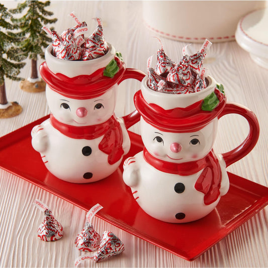 HERSHEY'S KISSES Candy Cane Flavored, Christmas Candy Bag, 9 oz