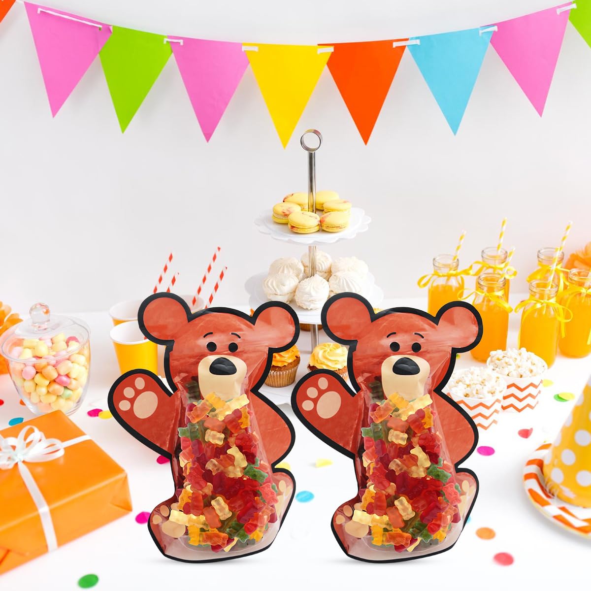 Gummy Candy, 2 Bags of 12oz HariboGummy Bears, Enjoy HariboGoldbears in a Fresh and Portable Bear Shape Reusable Bag, Perfect Gummies Bears for Travel, Picnics and On the Go Moments