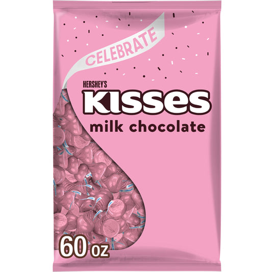HERSHEY'S KISSES Milk Chocolate Candy Bulk Bag, 60 oz