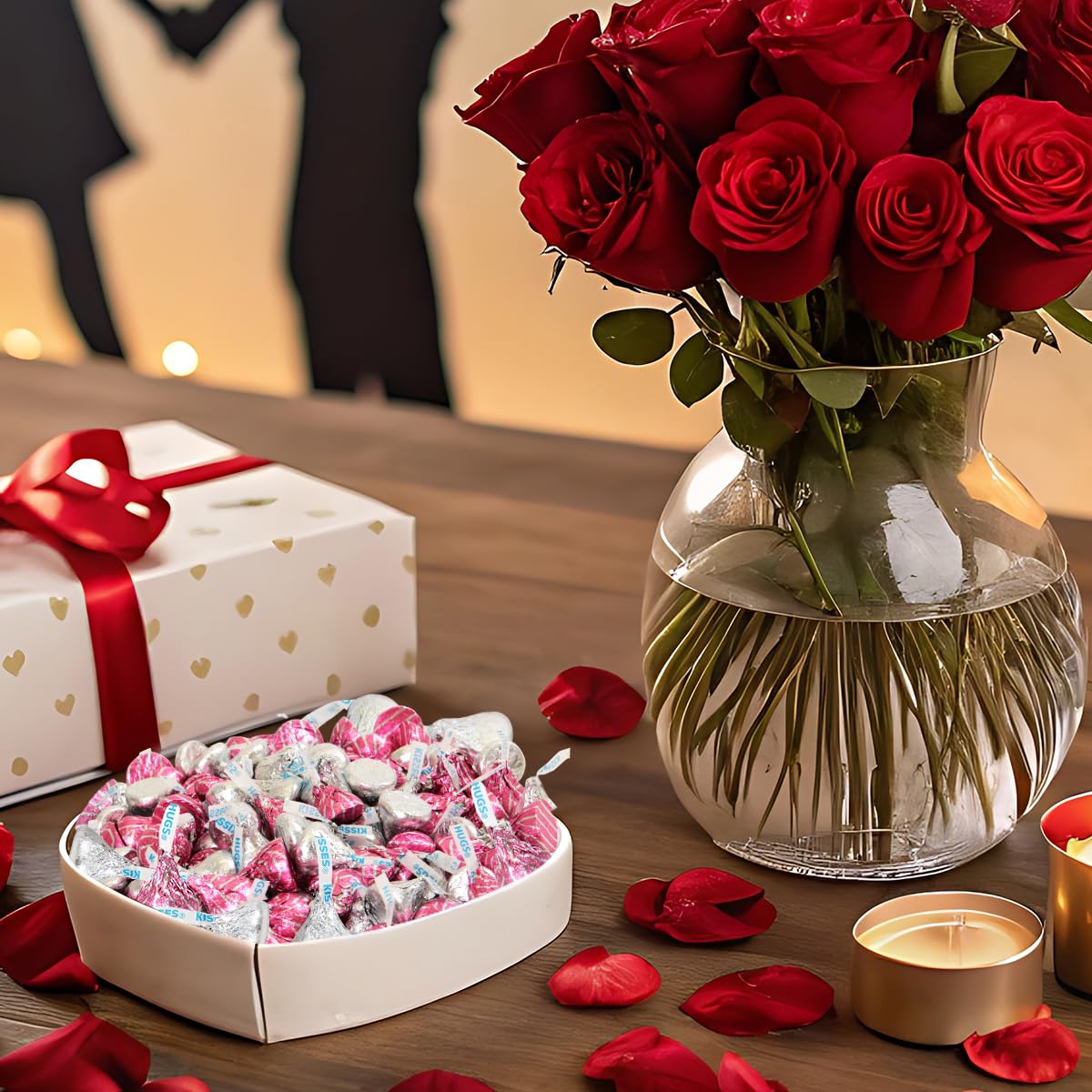 Pink and Silver 1lb Pack of Chocolate Candy Individually Wrapped for Decorating, Gifting and Treating Yourself, Delicious Pink Chocolate Bulk for Sharing