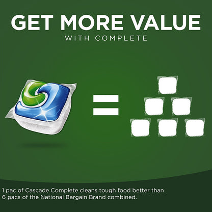 Cascade #1 Complete 12x Power ActionPacs Dish Detergent: Fresh Scent - 90 ct.