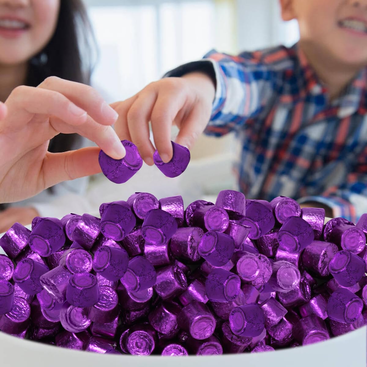 Dark Chocolate Filled Salted Caramel 1lb Pack of Candy Individually Wrapped, Premium Purple Candy for All Occasions.