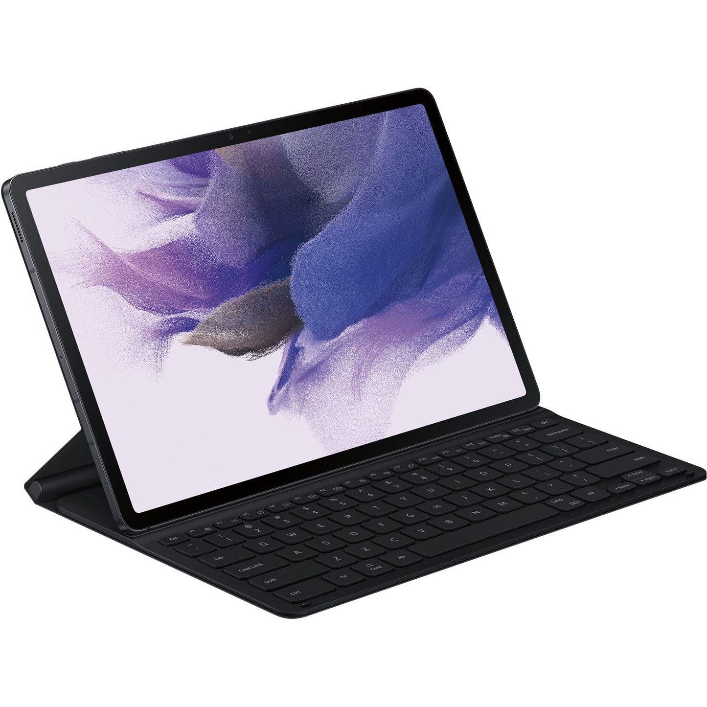Samsung Galaxy Tab S8 and Tab S7 Book Cover Keyboard Slim, Tablet Screen Protector, Lightweight, Mobile Workstation, US Version, Mystic Black