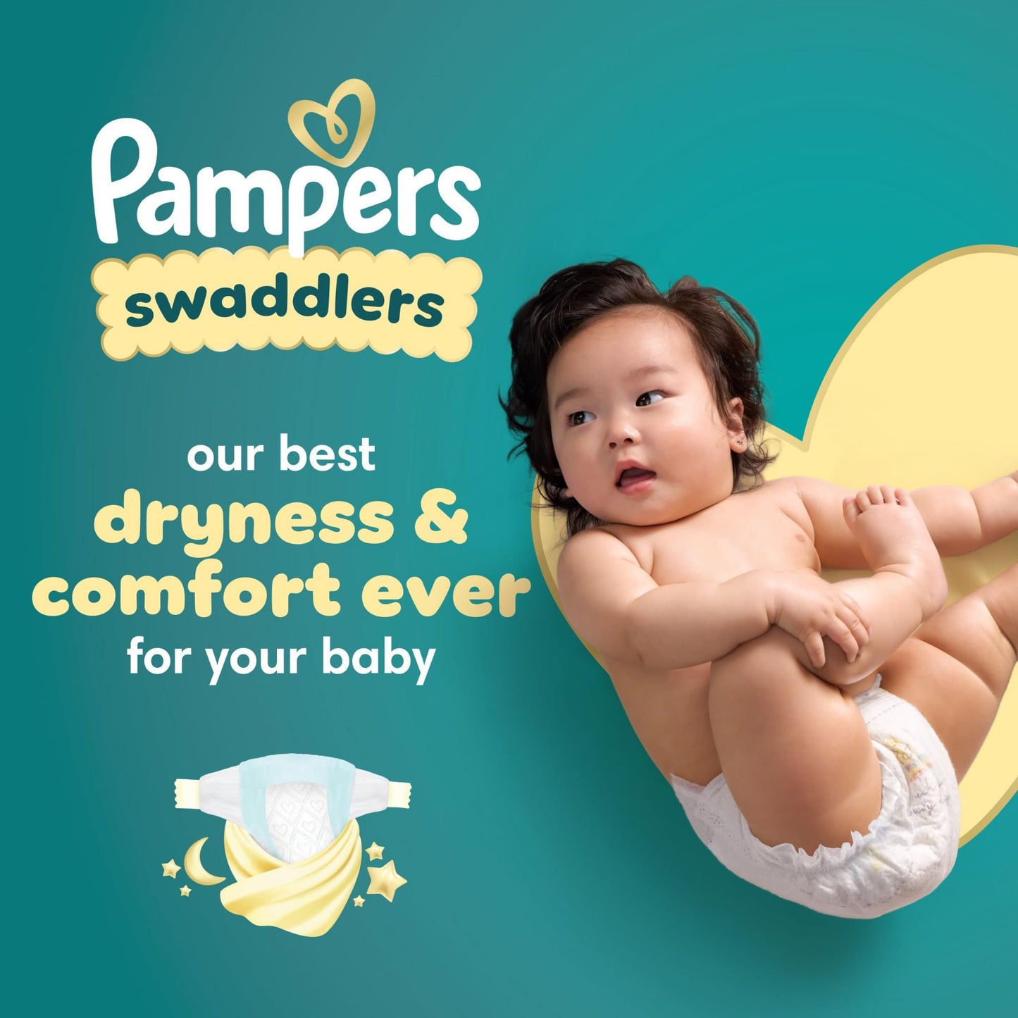 Pampers Swaddlers Diapers, Size 6 (23-44 lbs), 84 Count, Absorbent, Keeps Baby Dry and Comfortable, Skin Safe Disposable Baby Diaper (Packaging May Vary)