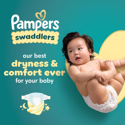 Pampers Swaddlers Diapers, Size 6 (23-44 lbs), 84 Count, Absorbent, Keeps Baby Dry and Comfortable, Skin Safe Disposable Baby Diaper (Packaging May Vary)