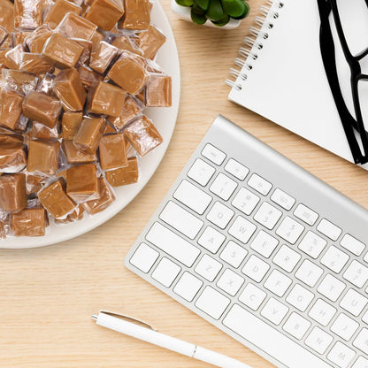 Bulk Caramel Squares Soft Chewy Candy - 20 oz Bag, Individually Wrapped Classic Caramels Cubes for Candy Bowls, Baking, Parties & Sharing