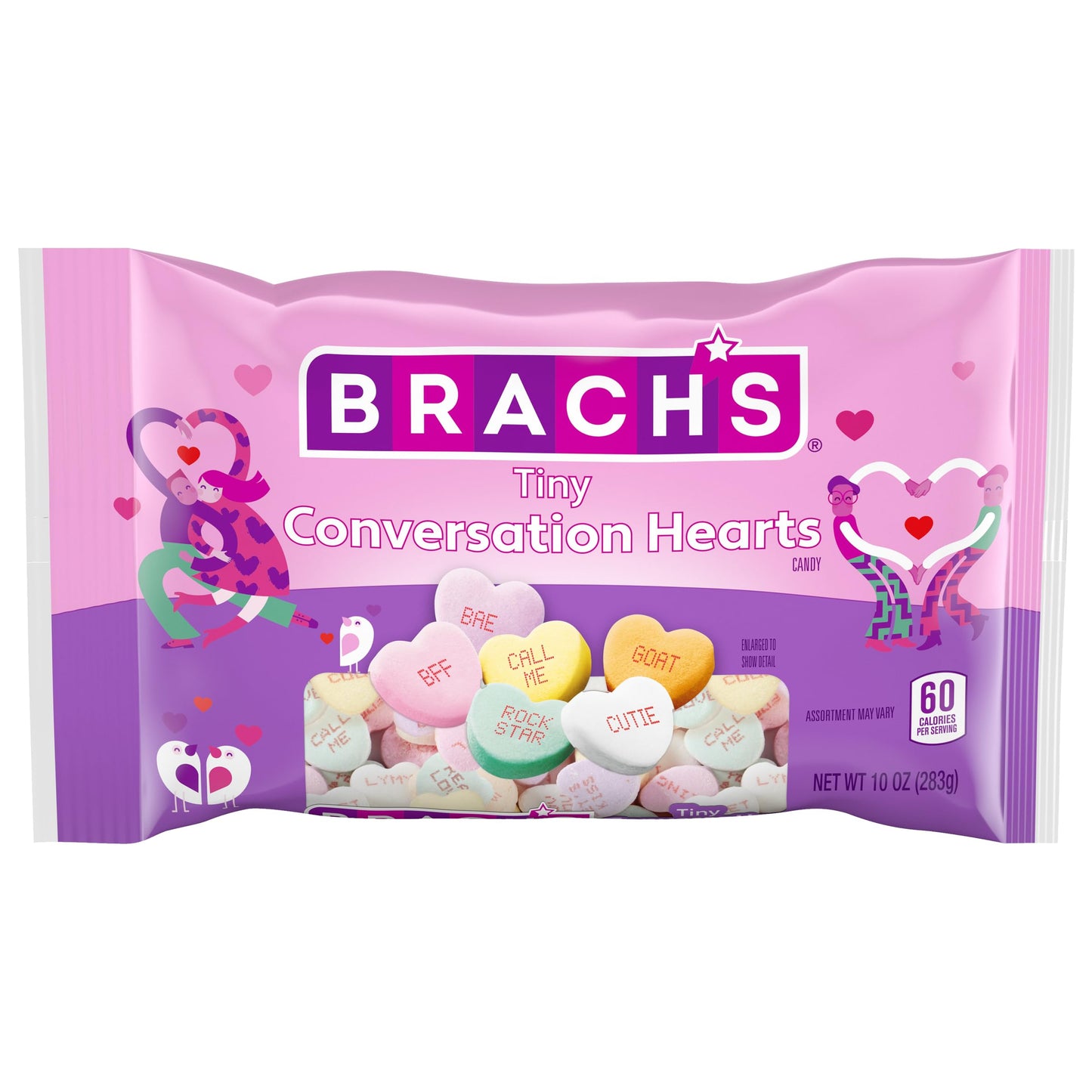 Brach's Tiny Conversation Hearts, Valentine's Day Candy, Heart Shaped Candy, 10 Ounce