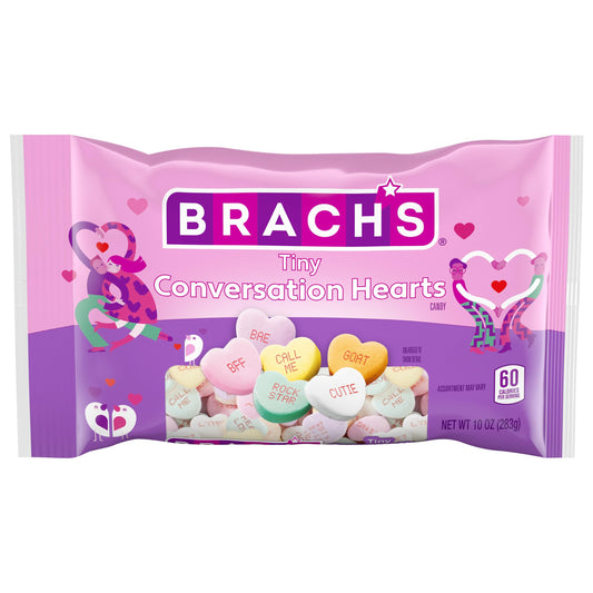 Brach's Tiny Conversation Hearts, Valentine's Day Candy, Heart Shaped Candy, 10 Ounce