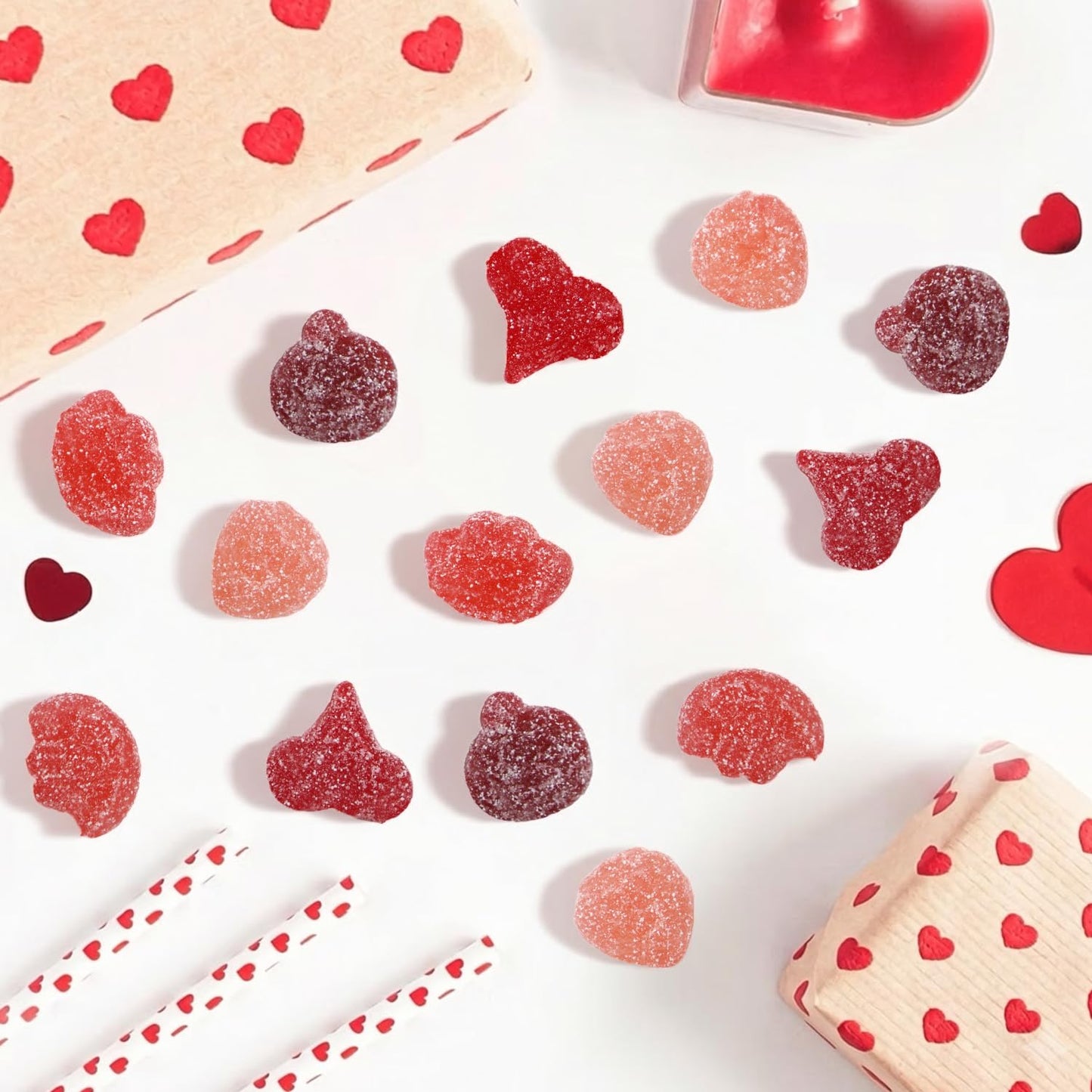 Awesome Red Sour Gummies Candy -2 Pound Bulk Bag, Assorted Red Fruit Flavors, Soft & Chewy Sour Gummy Candy for Parties, Sharing, Candy Bowls & Snacking
