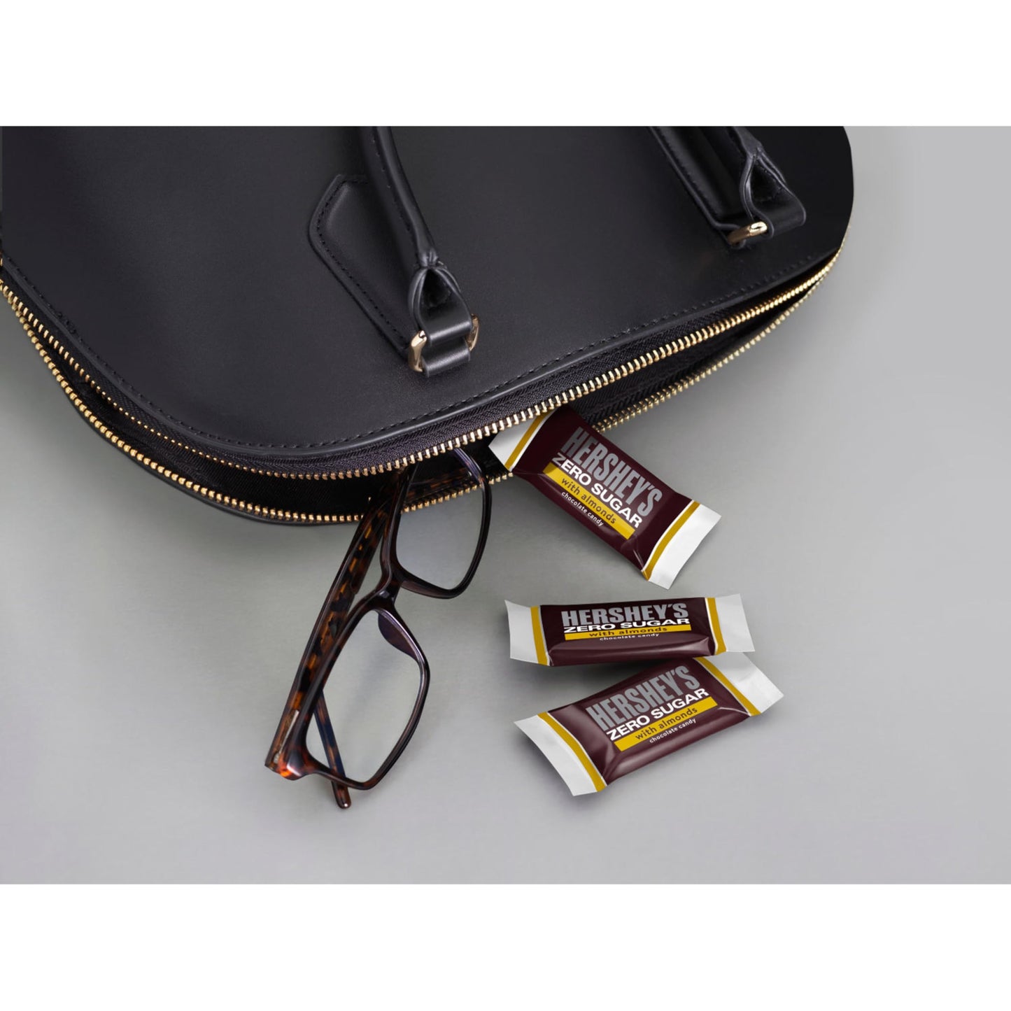 HERSHEY'S Zero Sugar Chocolate with Almonds Candy Bags, 3 oz (12 Count)