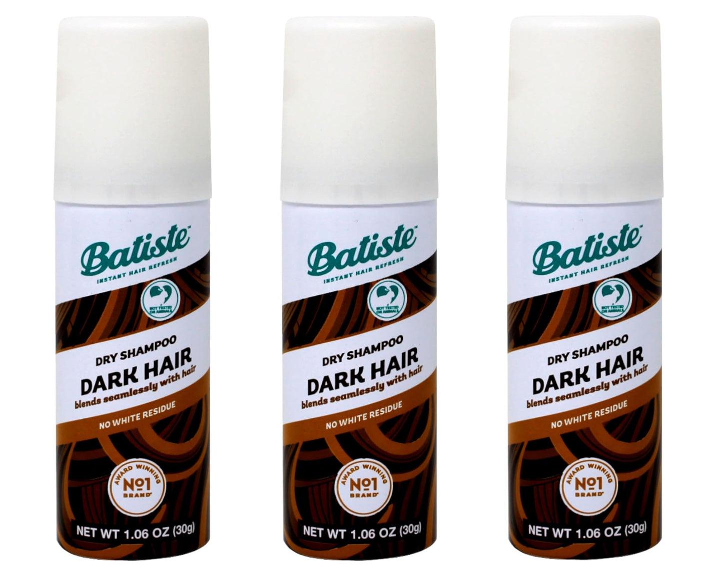 Batiste Dry Shampoo, Dark, Mini 1.06 fl. oz. (Pack of 3)
