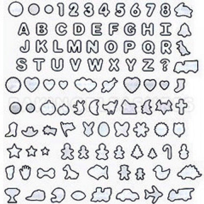 Wilton Cookie Cutters Set, 101-Piece — Alphabet, Numbers and Holiday Cookie Cutters