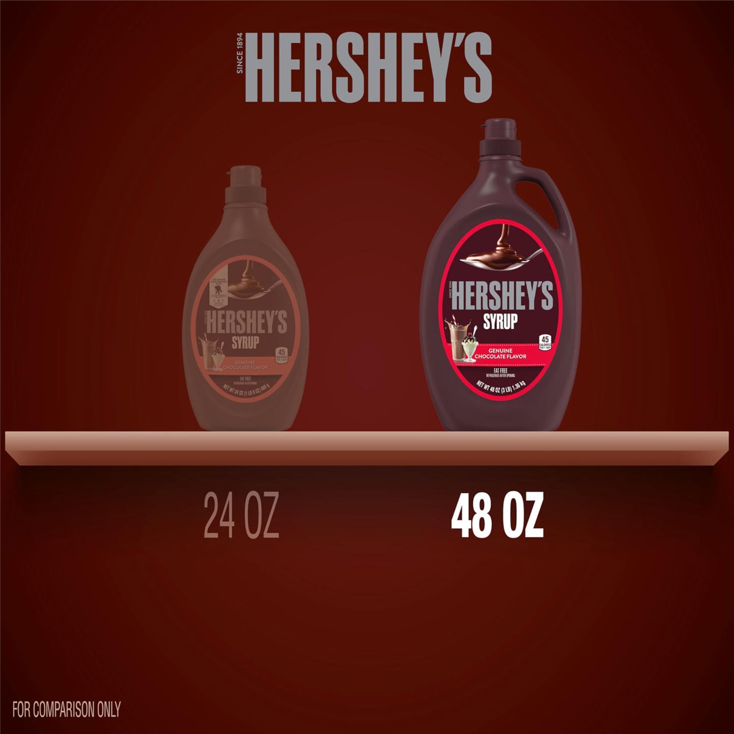 HERSHEY'S Chocolate Syrup Bulk Bottle, 48 oz