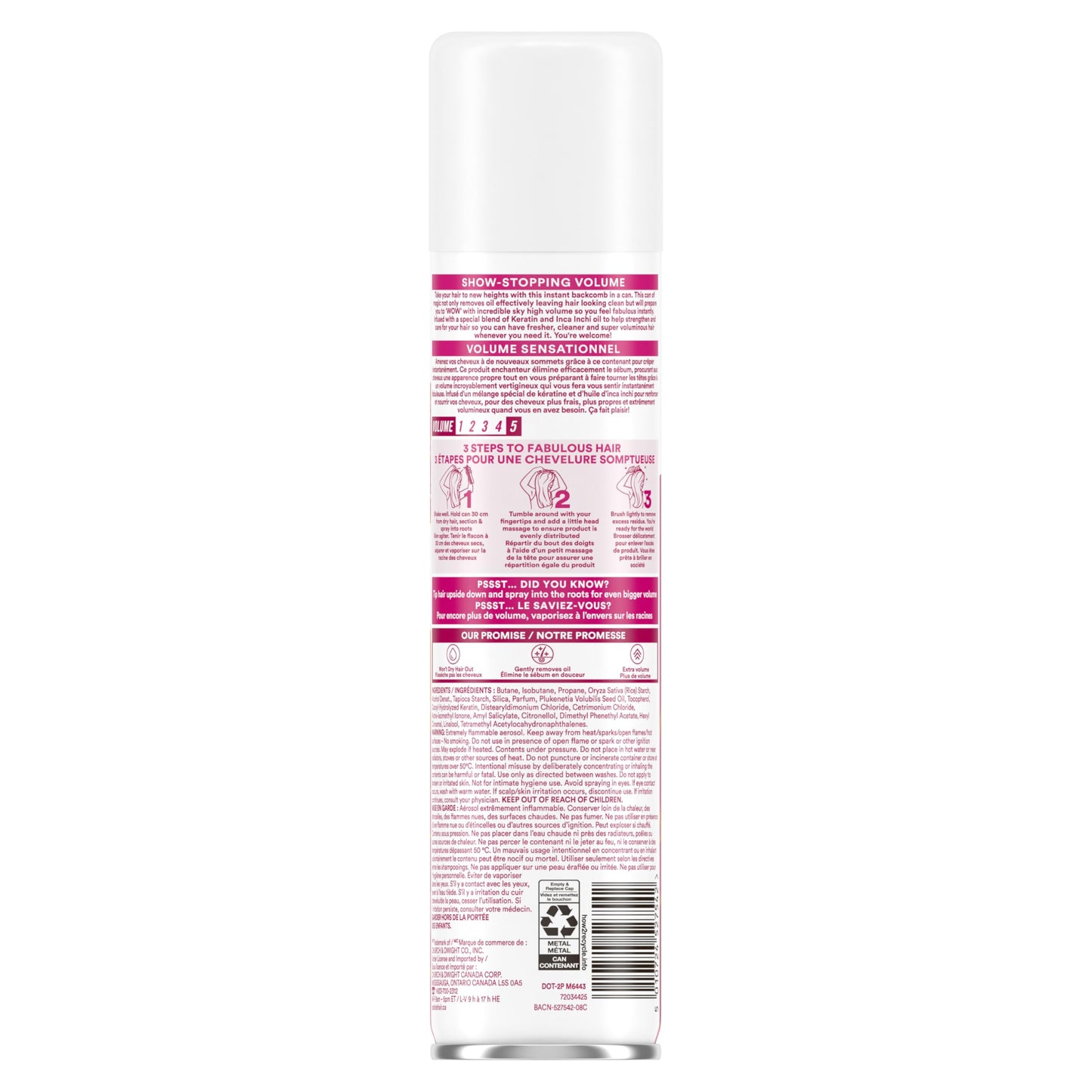 Batiste Instant Hair Refresh Dry Shampoo XXL Stylist Volume, 200 ml (120 g)