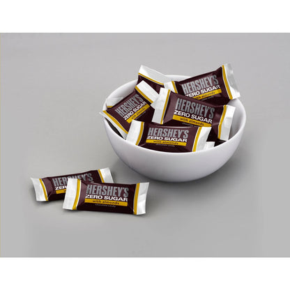 HERSHEY'S Zero Sugar Chocolate with Almonds Candy Bars, Individually Wrapped, Aspartame Free, 5.1 oz Bag