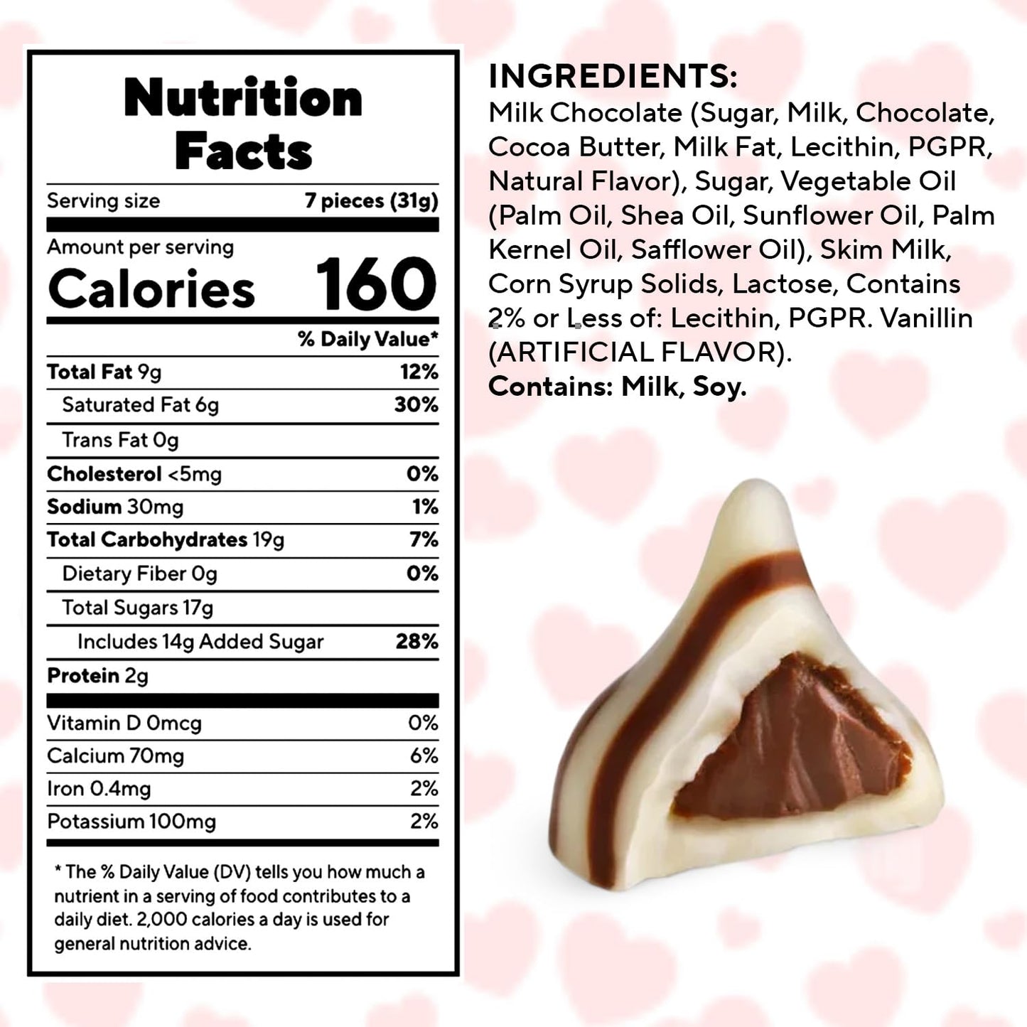 Milk Chocolate Hugs Valentine Candy -1 Pound Individually Wrapped Valentine’s Day Chocolate Candy for Parties, Gift Bags, Candy Bowls & Treat Exchanges