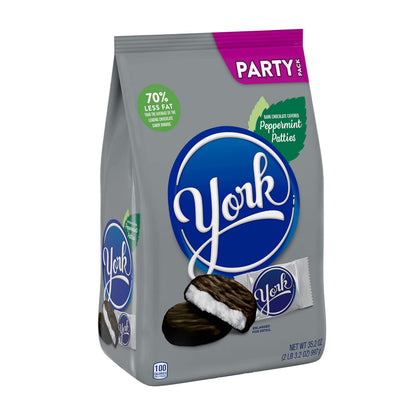 YORK Dark Chocolate Peppermint Pattie Miniatures, Holiday Candy Party Pack, Great Stocking Stuffer 35.2 oz