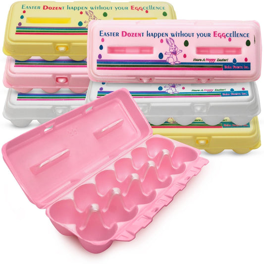 Easter Eggs Dozen Boxes, 6 Boxes Easter Egg Hunt Supplies, Ideal for Kids and Adults, Perfect Addition to Egg Decorating Events and Family Gatherings for a Memorable and Colorful Experience