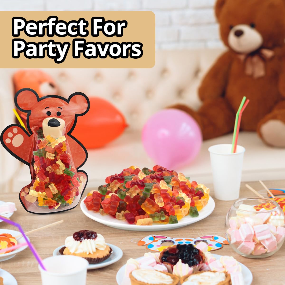 Gummy Candy, 2 Bags of 12oz HariboGummy Bears, Enjoy HariboGoldbears in a Fresh and Portable Bear Shape Reusable Bag, Perfect Gummies Bears for Travel, Picnics and On the Go Moments