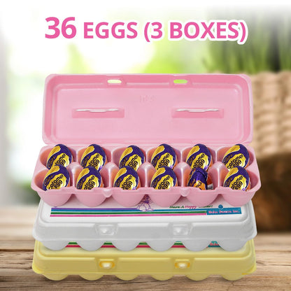 Easter Caramel Eggs in Dozen Cartons, 3 Dozen Cartons Total of 36 Cad Bury Eggs, Great for Egg Hunt, Perfect for Easter Baskets and Seasonal Gifting